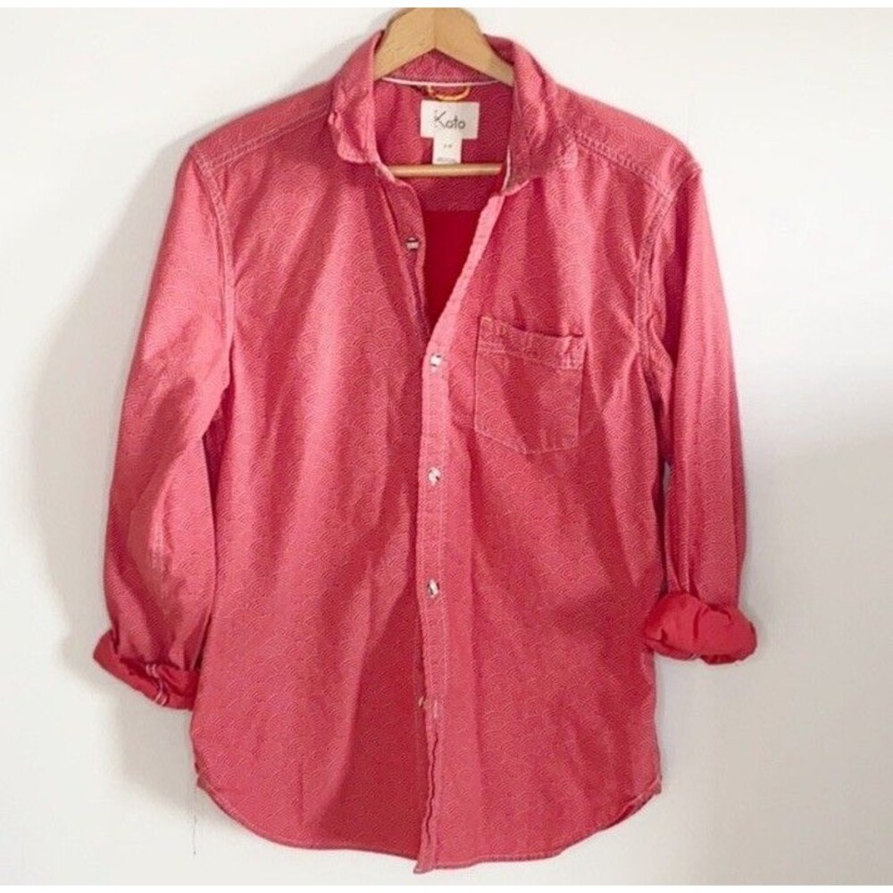 Mens XS Koto Casual Red Button Up